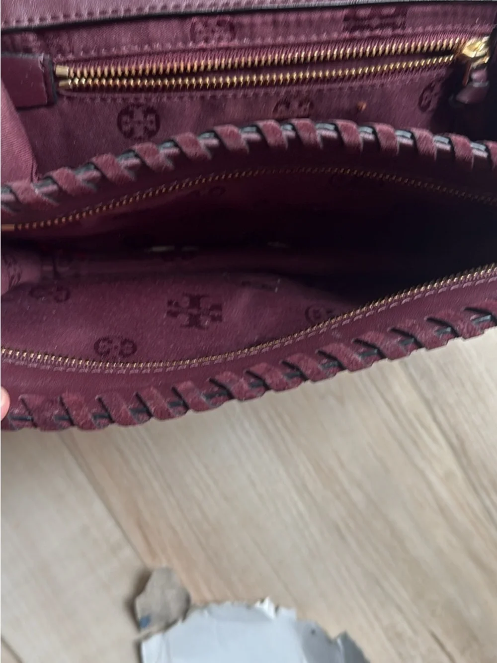 Tory Burch rich burgundy